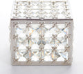 Square Crystal Jewelry Box Trinket Organizer Earrings Rings Box Treasure Storage Keepsake Mirror Surface with Lid,Mothers Day Gifts,Valentines Gift