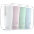 Travel Bottles for Toiletries Tsa Approved Travel Size Containers BPA Free Leak Proof Travel Tubes Refillable Liquid Travel Accessories for Cosmetic Shampoo and Lotion Soap for Travel, 4Pcs