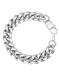 Bracelet for Men Chunky Cuban Bracelet 14MM 7.5 Inch Stainless Steel Chain Bracelet Mens Birthday Valentines Day Jewelry Gifts for Him Dad Adults Age