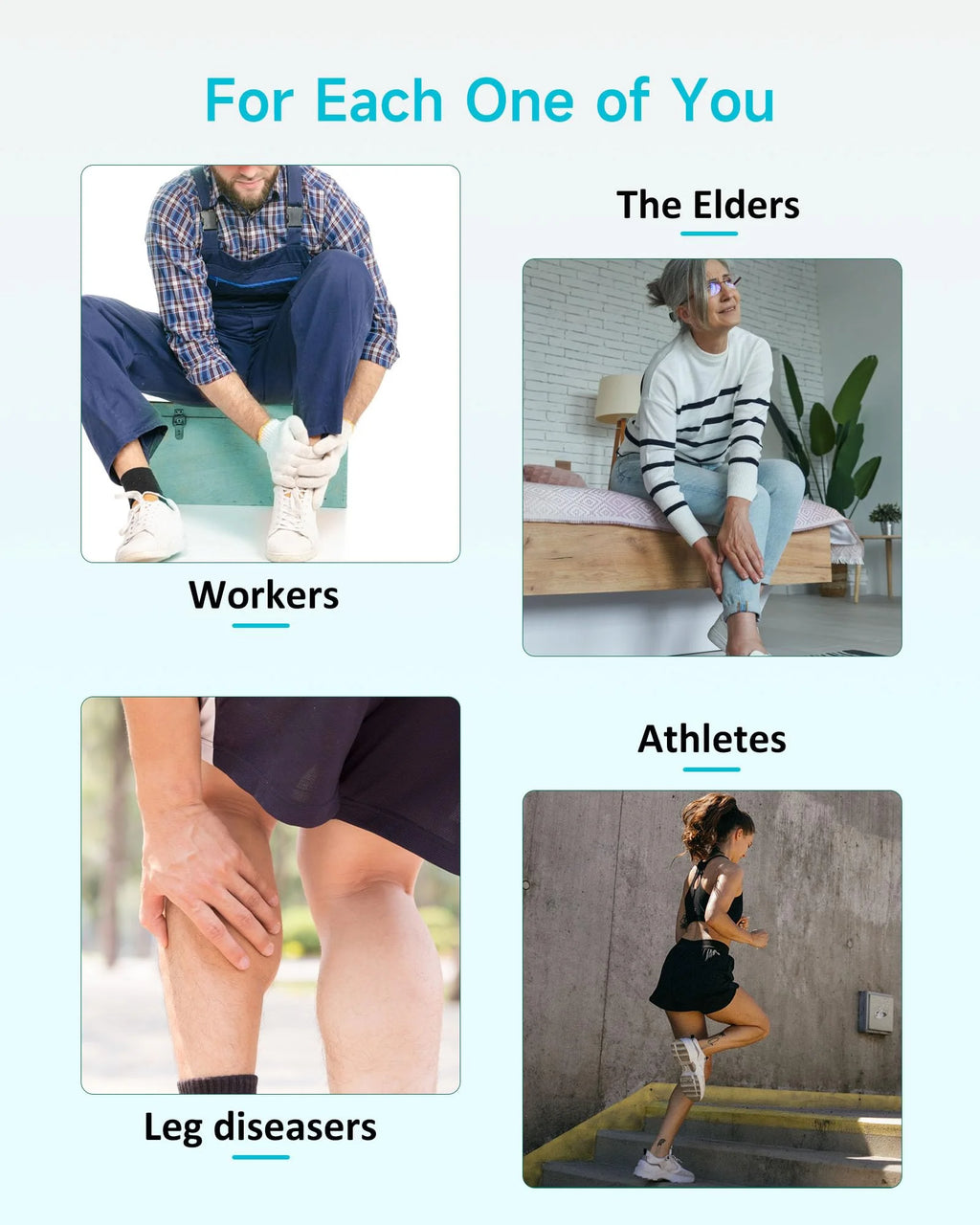 Leg Compression Boots Massager for Circulation and Pain Relief, Leg Air Compression Foot and Calf Massager with Heat
