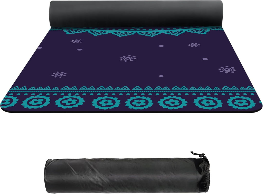 Suede TPE Yoga Mat High Density Non Slip Yoga Mats with Carrying Bag,72"X32" Extra Thick 8MM Exercise & Workout Mat for Yoga, Pilates and Fitness