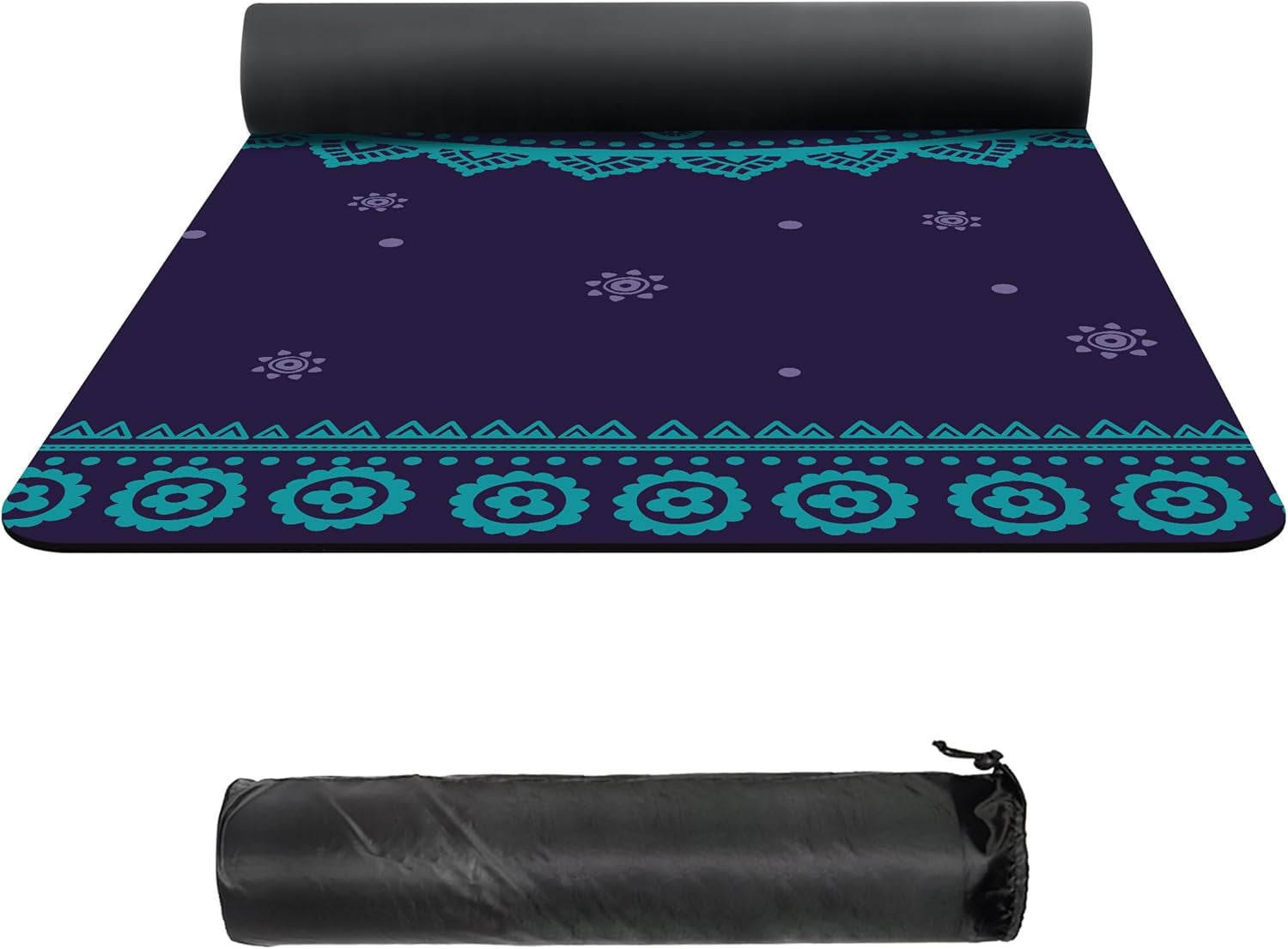 Suede TPE Yoga Mat High Density Non Slip Yoga Mats with Carrying Bag,72"X32" Extra Thick 8MM Exercise & Workout Mat for Yoga, Pilates and Fitness