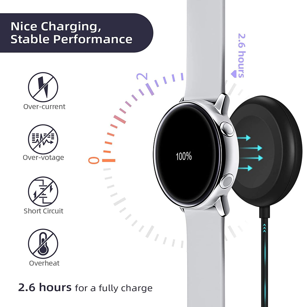 Watch Charger Compatible with Samsung Galaxy Watch, Portable Charging Dock for Galaxy Watch 6/6 Classic/5/5 Pro/4/3/Active2/1,Gear Sport/S3, 3.3Ft