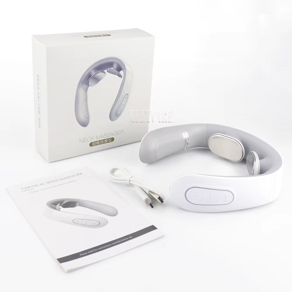 Pulse Neck Massager Electric Smart EMS Cervical Massagers TENS Pain Relief Relaxation Muscle Kneading Massage