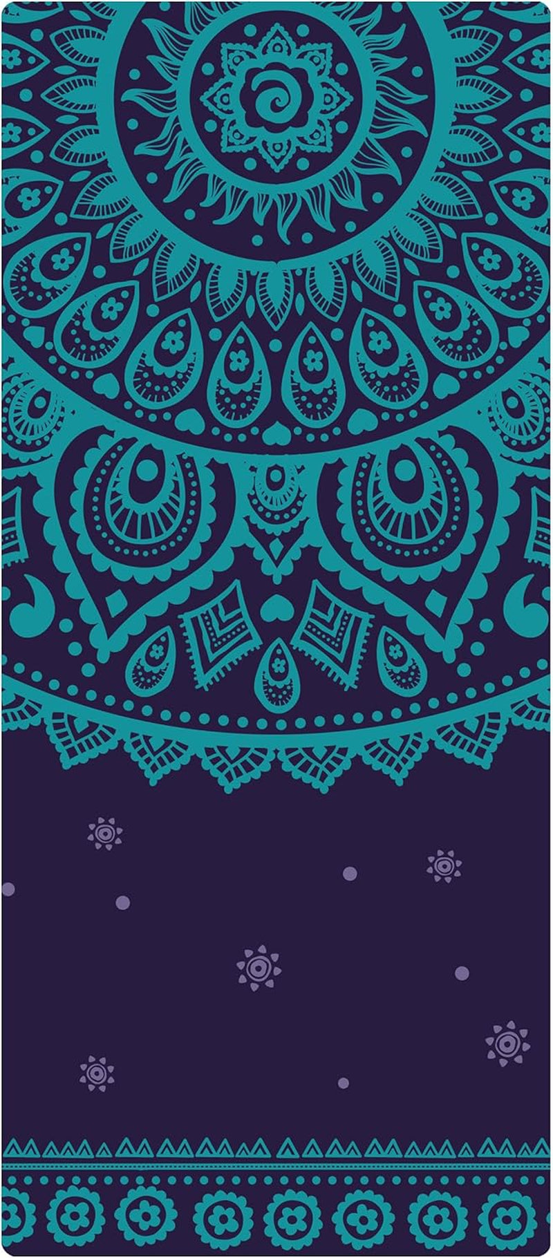 Suede TPE Yoga Mat High Density Non Slip Yoga Mats with Carrying Bag,72"X32" Extra Thick 8MM Exercise & Workout Mat for Yoga, Pilates and Fitness